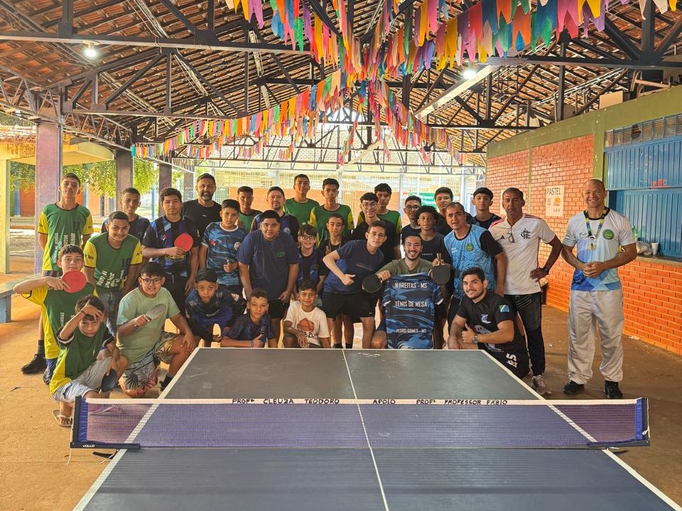 Escolas da REE de Pedro Gomes, Sonora e Coxim participam de Festival de Tênis de Mesa