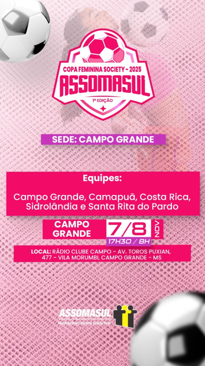 Campo Grande recebe a 1ª Copa Feminina Society da Assomasul