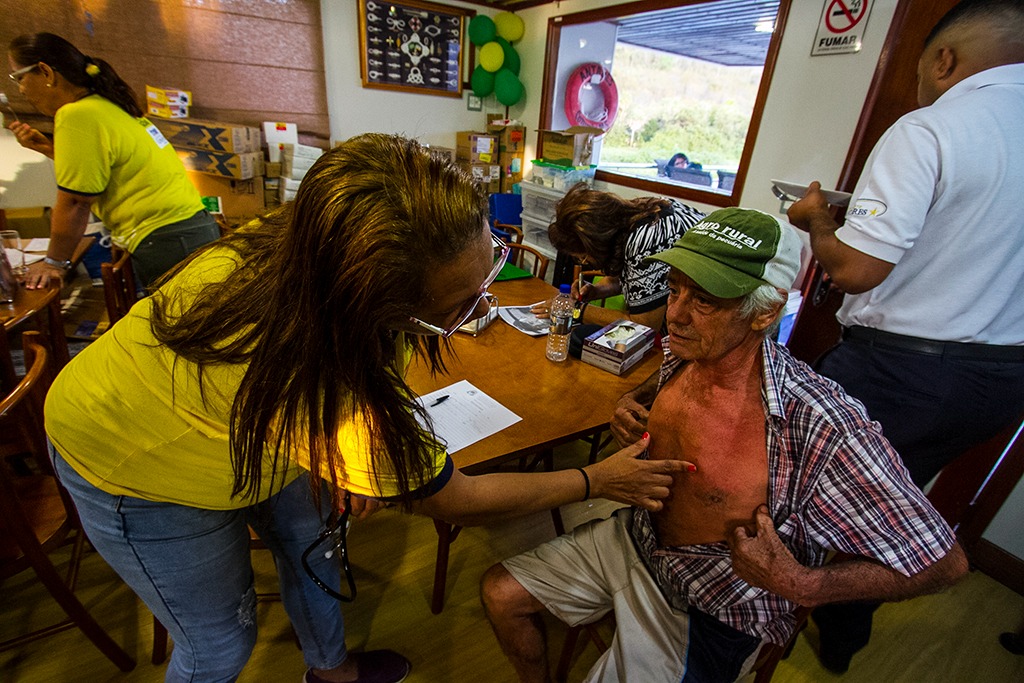Ação leva eletrocardiograma a moradores de Porto Morrinho e Tamarineiro