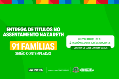 Famílias do assentamento Nazareth recebem títulos definitivos nesta sexta-feira (27) em Sidrolândia