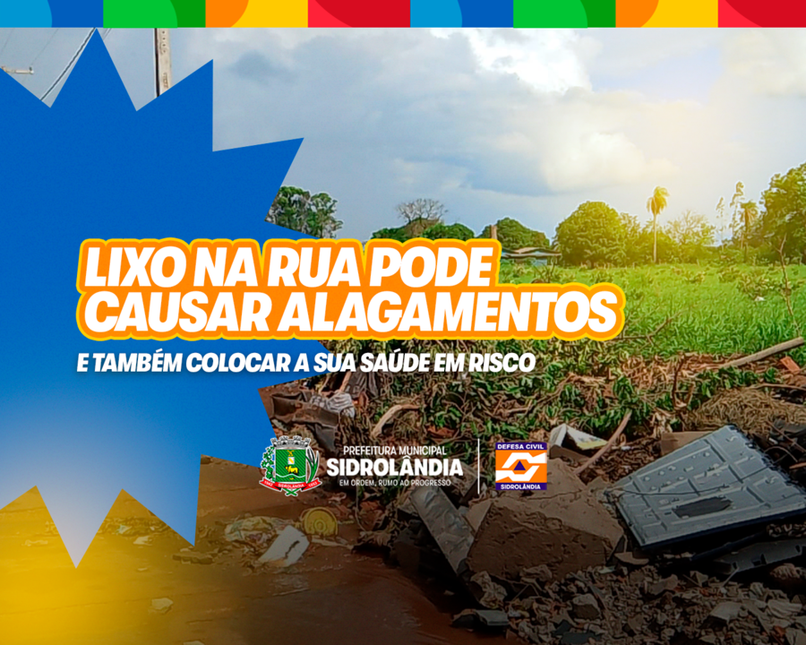 Descarte irregular de lixo nas ruas pode causar alagamentos e prejudicar a saúde em Sidrolândia