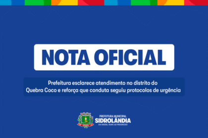 Prefeitura esclarece atendimento no distrito do Quebra Coco e reforça que conduta seguiu protocolos de urgência