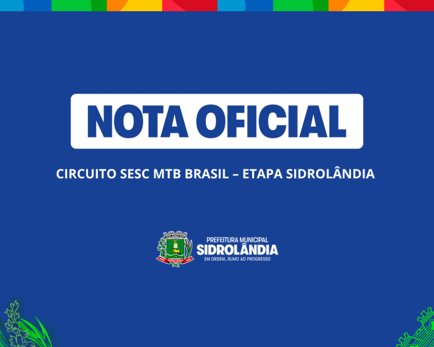 Prefeitura de Sidrolândia esclarece sobre o cancelamento de circuito