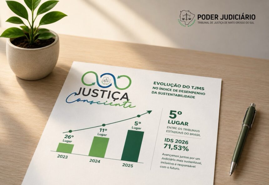 TJMS alcança 5º lugar no Índice de Desempenho da Sustentabilidade do CNJ
